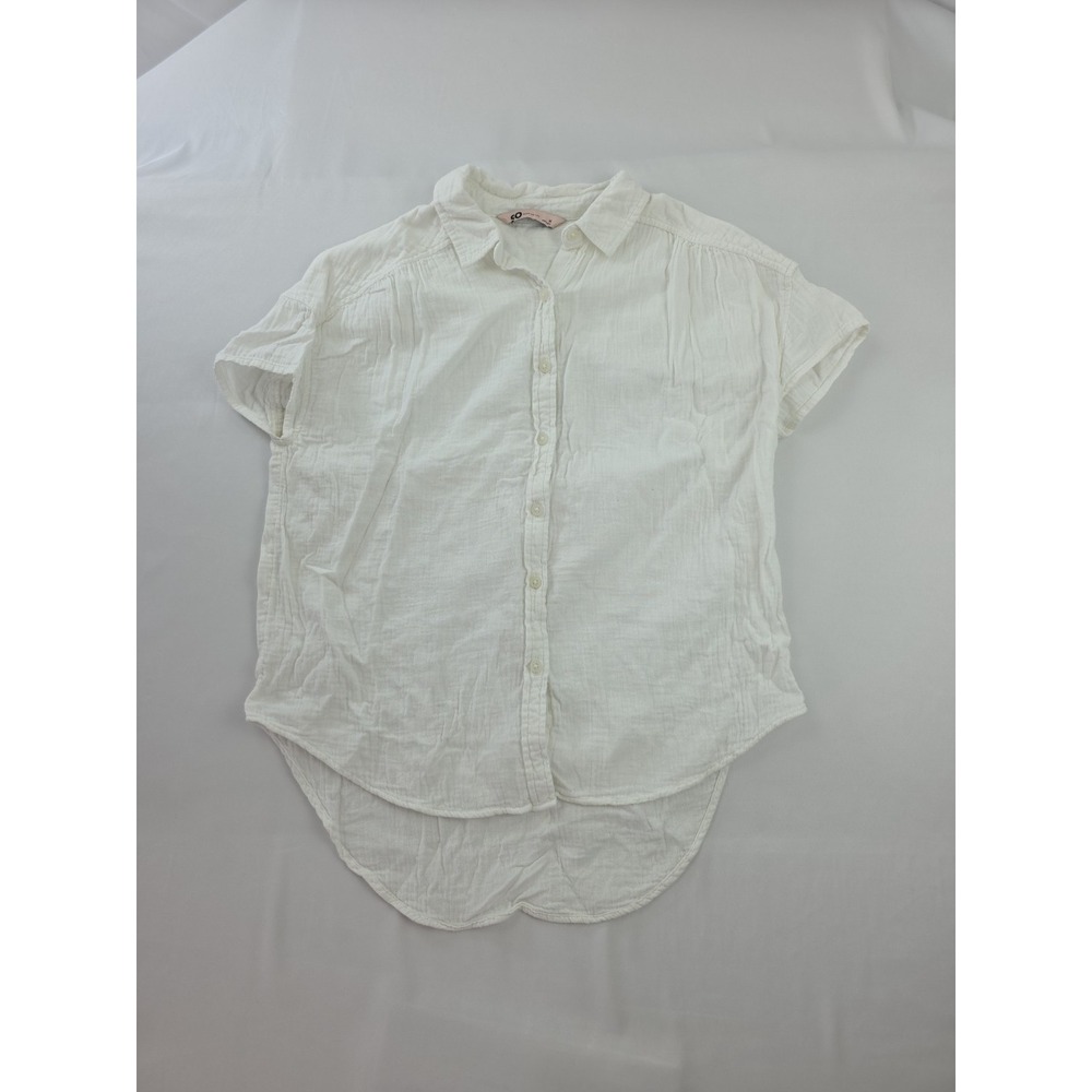 Minimalist Quite Luxury Summer Light Weight  Shirt Womens Medium 100% Cotton